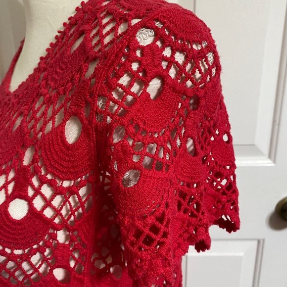 NWT Sz M Cato Crocheted Top - Beautifully Detailed - Picture 4 of 10